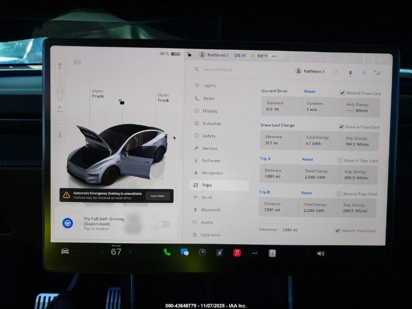 2026 Tesla Model Y Long Range Dual Motor All-Wheel Drive/Long Range Launch Series VIN: 7SAYGDEE5TF330610 Lot: 43646779