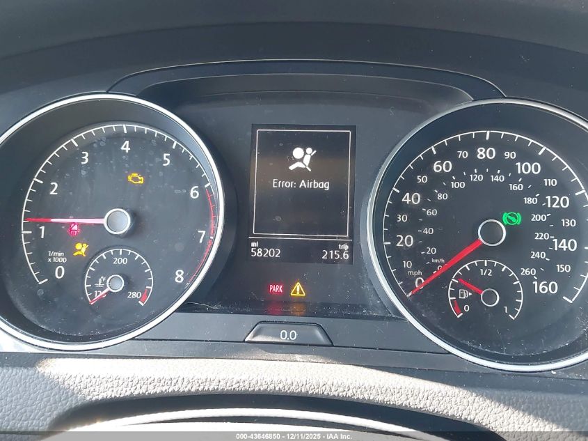 2019 Volkswagen Golf Sportwagen 1.4T S/1.4T Se VIN: 3VWY57AU8KM502461 Lot: 43646850