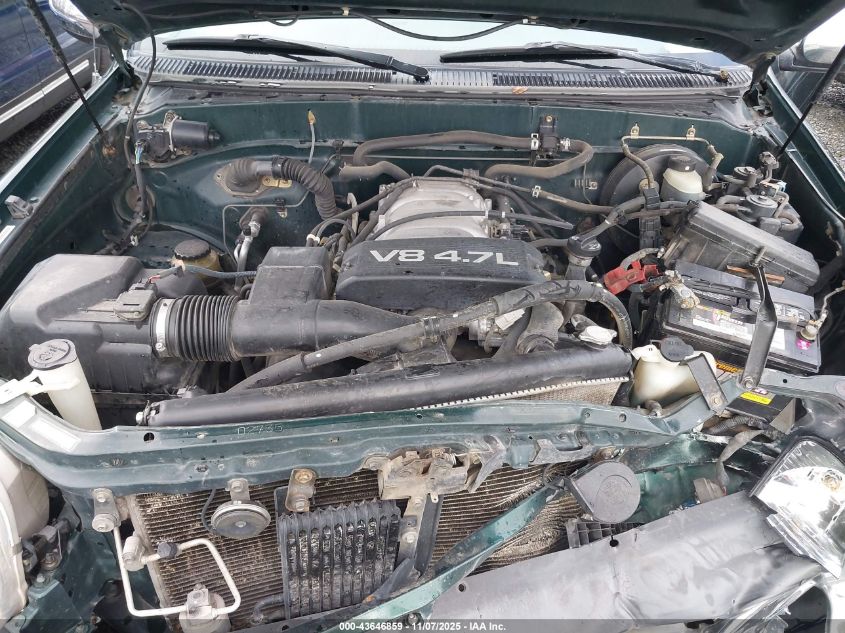 2000 Toyota Tundra Sr5 V8 VIN: 5TBBT4415YS118704 Lot: 43646859