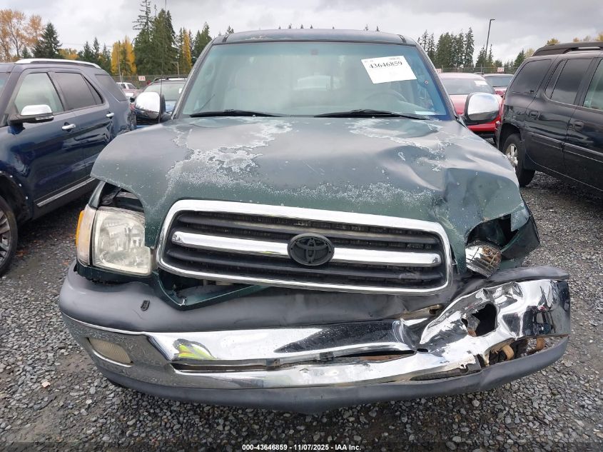 2000 Toyota Tundra Sr5 V8 VIN: 5TBBT4415YS118704 Lot: 43646859