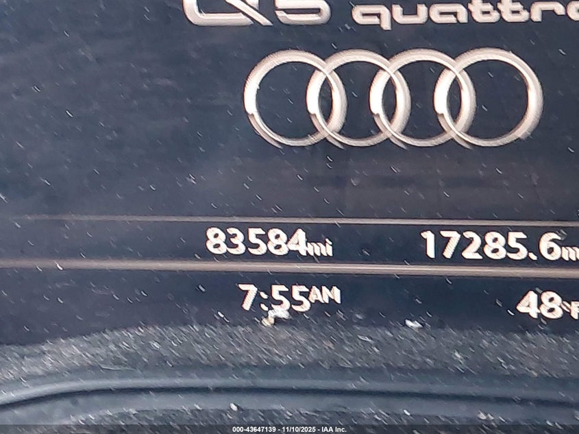 2019 Audi Q5 45 Premium VIN: WA1BNAFY1K2075370 Lot: 43647139