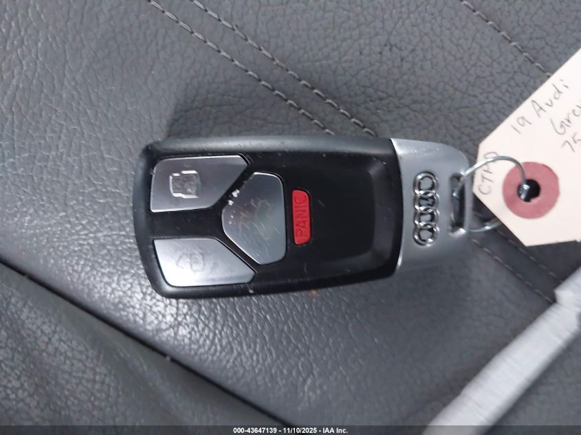 2019 Audi Q5 45 Premium VIN: WA1BNAFY1K2075370 Lot: 43647139