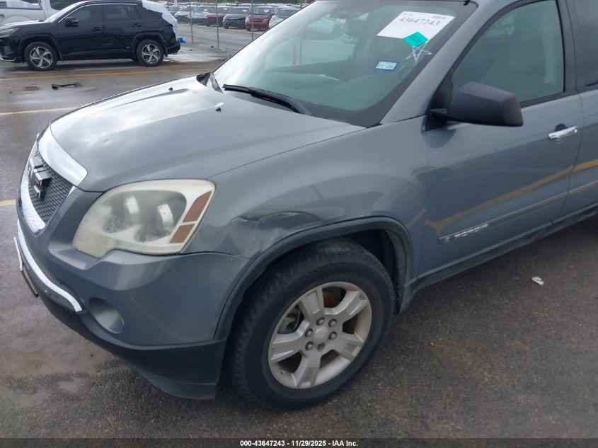 2008 GMC Acadia Sle-1 VIN: 1GKER13748J221797 Lot: 43647243