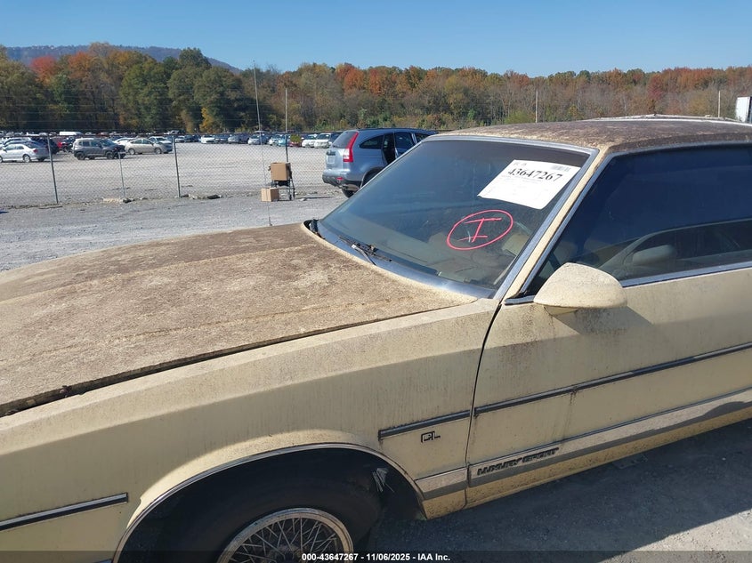 1G1GZ37H4GR144358 1986 CHEVROLET MONTE CARLO photo no. 2