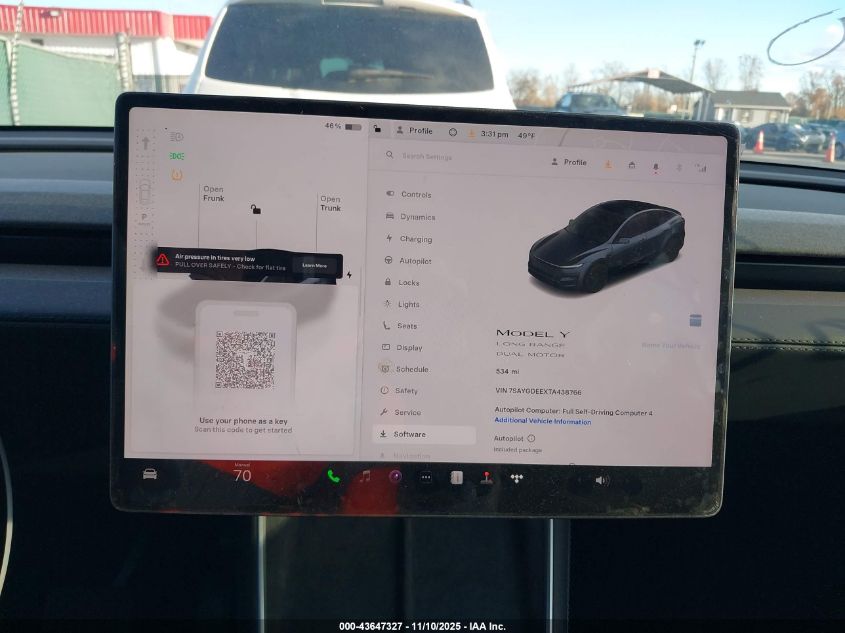 2026 Tesla Model Y Long Range Dual Motor All-Wheel Drive/Long Range Launch Series VIN: 7SAYGDEEXTA438766 Lot: 43647327