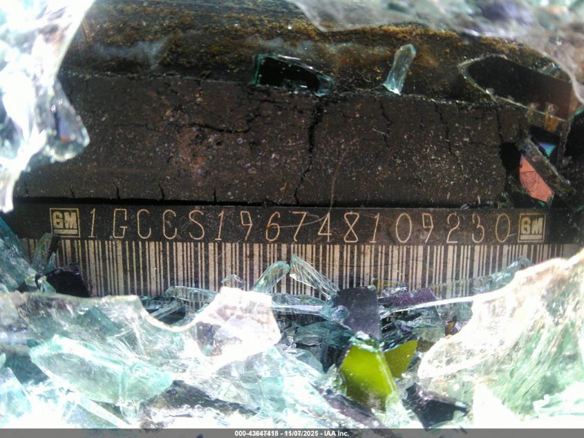 2004 Chevrolet Colorado VIN: 1GCCS196748109230 Lot: 43647418