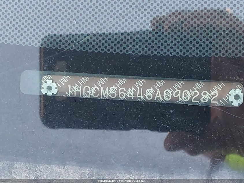 2006 Honda Accord 2.4 Lx VIN: 1HGCM56446A090282 Lot: 43647428