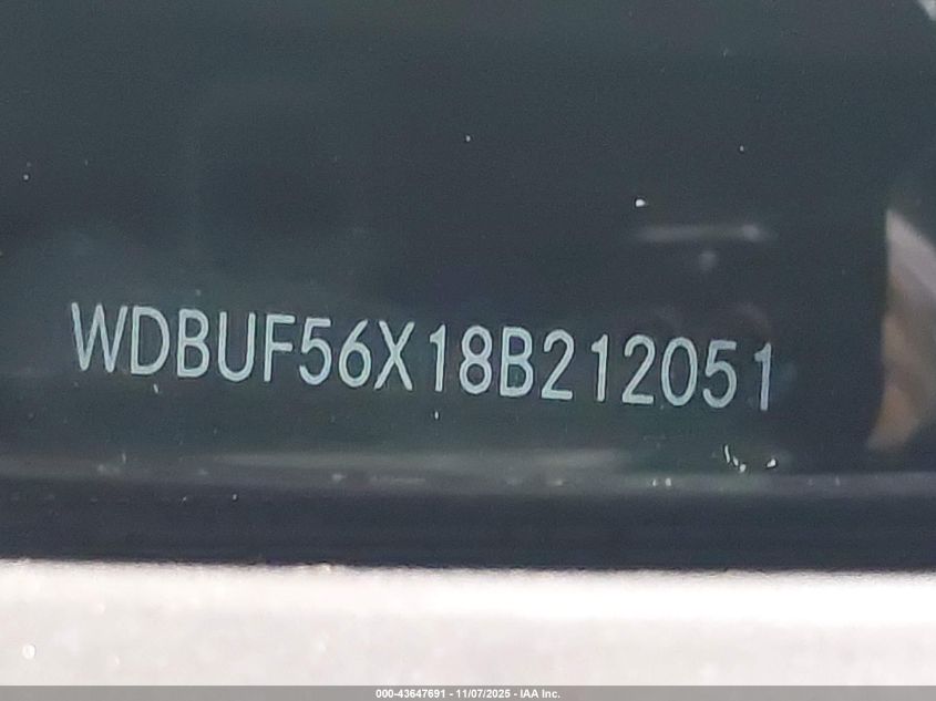 2008 Mercedes-Benz E 350 VIN: WDBUF56X18B212051 Lot: 43647691