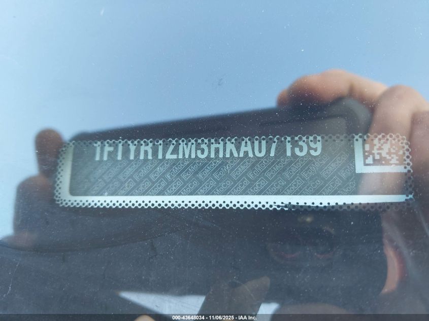 2017 Ford Transit-250 VIN: 1FTYR1ZM3HKA07139 Lot: 43648034