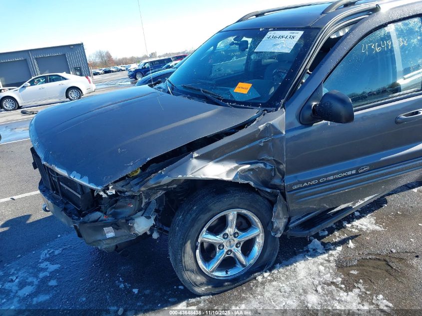 2002 Jeep Grand Cherokee Overland VIN: 1J8GW68J12C147922 Lot: 43648438