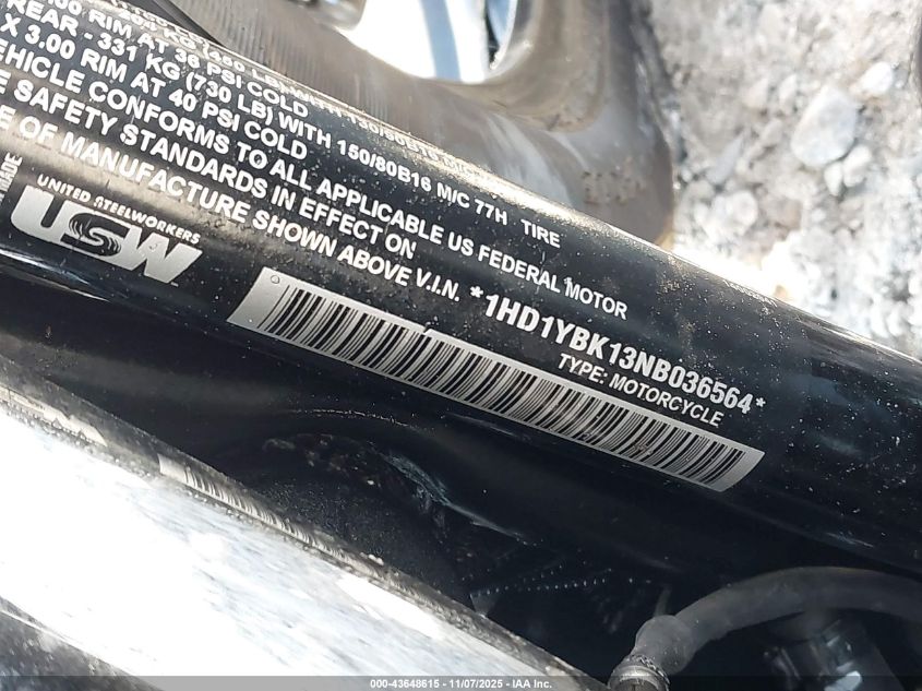 2022 Harley-Davidson Flhcs VIN: 1HD1YBK13NB036564 Lot: 43648615