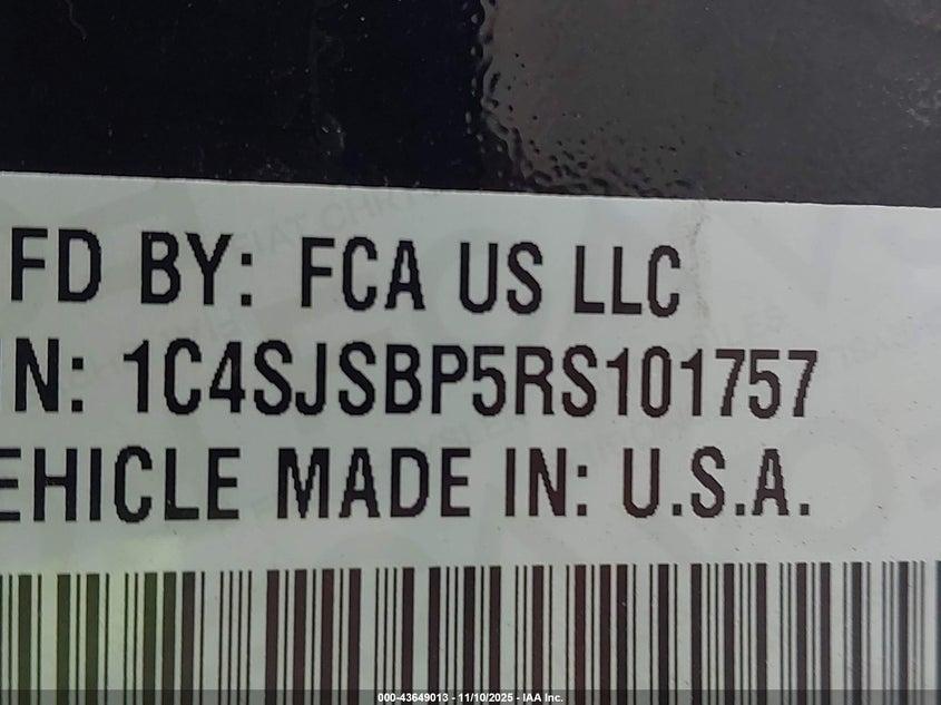 1C4SJSBP5RS101757 2024 JEEP GRAND WAGONEER photo no. 9