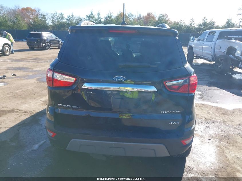 2019 Ford Ecosport Titanium VIN: MAJ6S3KL7KC284599 Lot: 43649096