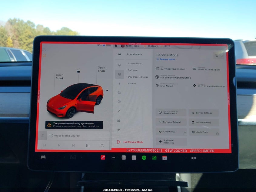 2021 Tesla Model Y Long Range Dual Motor All-Wheel Drive VIN: 5YJYGDEE6MF090241 Lot: 43649390