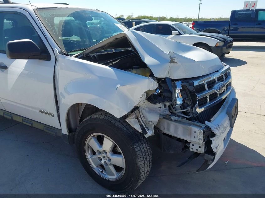 2008 Ford Escape Xls/Xls Manual VIN: 1FMCU02Z78KC83781 Lot: 43649409