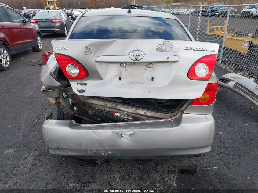 2003 Toyota Corolla Le VIN: 2T1BR32E93C081678 Lot: 43649445