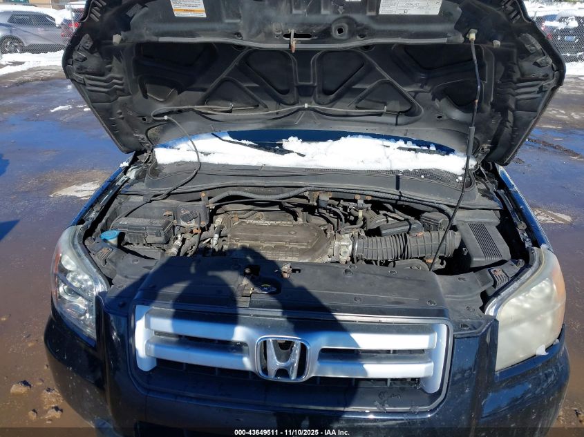 2007 Honda Pilot Ex-L VIN: 2HKYF18717H512534 Lot: 43649511