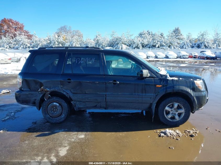 2007 Honda Pilot Ex-L VIN: 2HKYF18717H512534 Lot: 43649511