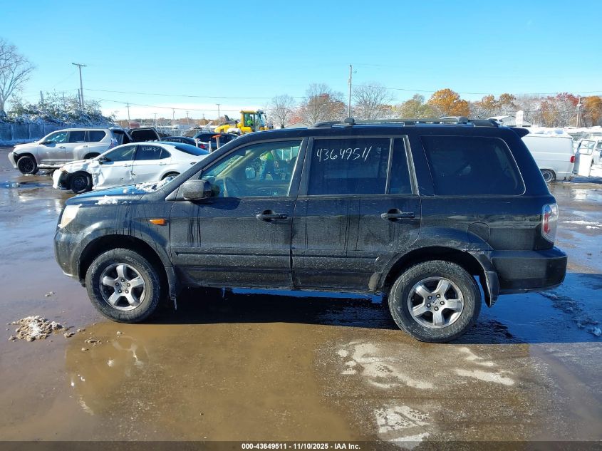 2007 Honda Pilot Ex-L VIN: 2HKYF18717H512534 Lot: 43649511