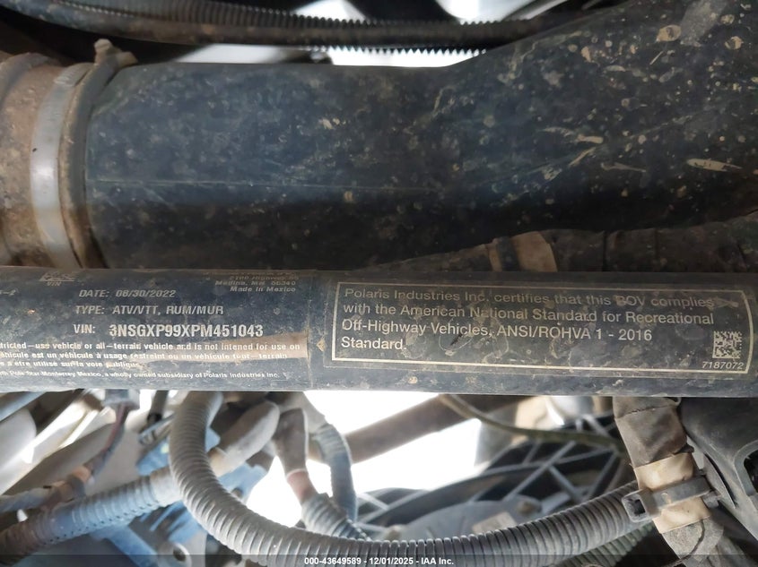 2023 Polaris General Xp 1000 Premium VIN: 3NSGXP99XPM451043 Lot: 43649589