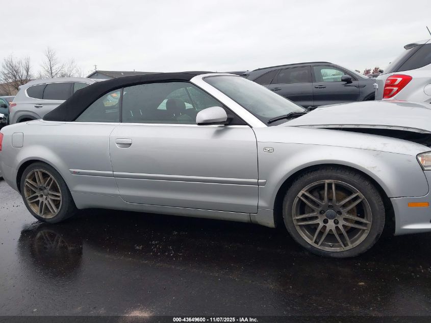 2009 Audi A4 2.0T Cabriolet Quattro VIN: WAUDF48H79K008418 Lot: 43649600