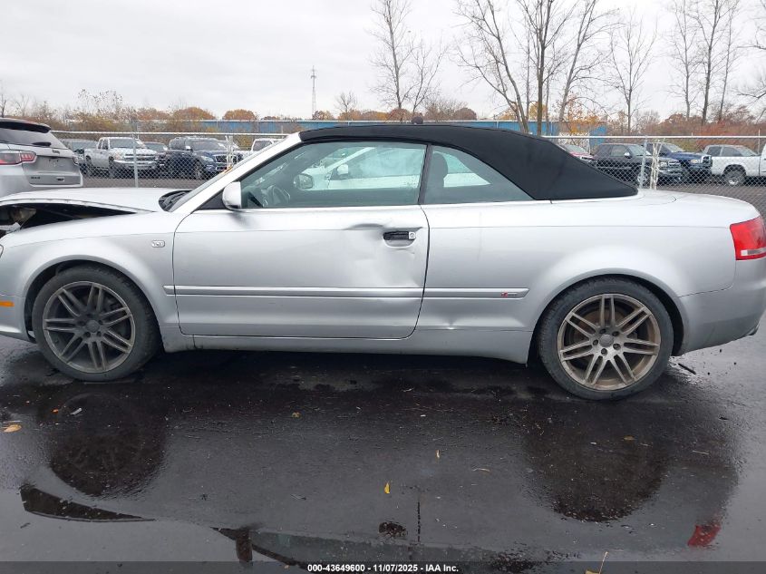 2009 Audi A4 2.0T Cabriolet Quattro VIN: WAUDF48H79K008418 Lot: 43649600