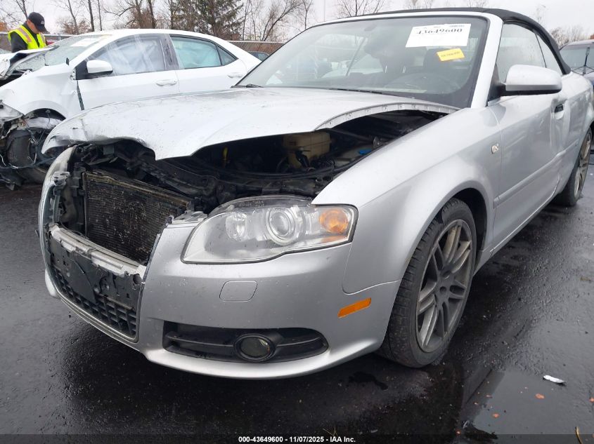 2009 Audi A4 2.0T Cabriolet Quattro VIN: WAUDF48H79K008418 Lot: 43649600