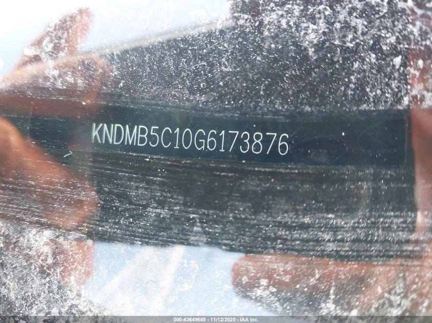 2016 Kia Sedona Lx VIN: KNDMB5C10G6173876 Lot: 43649688