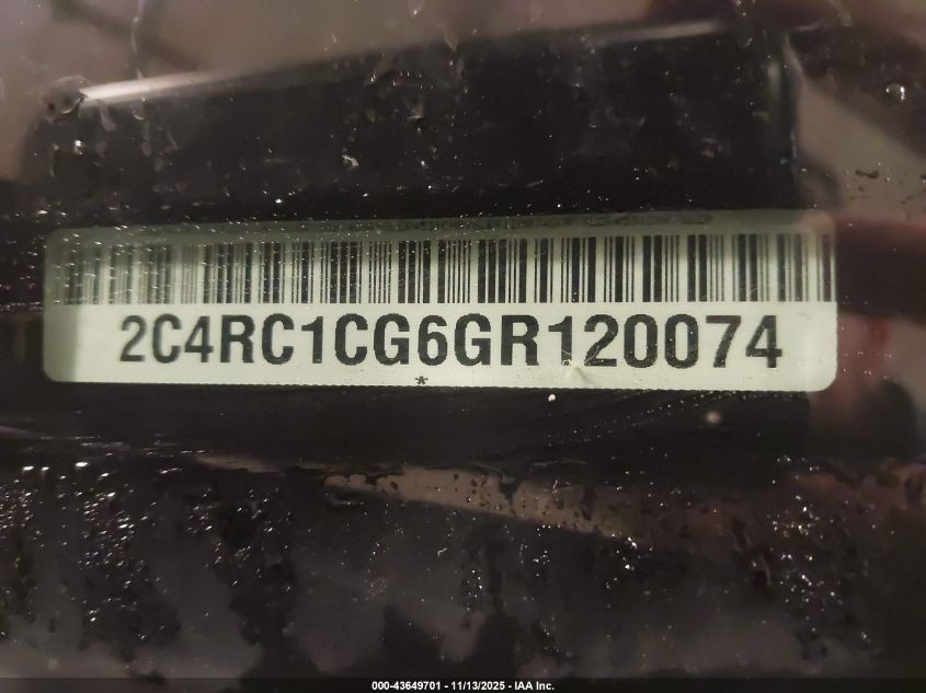 2016 Chrysler Town & Country Touring-L Anniversary Edition VIN: 2C4RC1CG6GR120074 Lot: 43649701