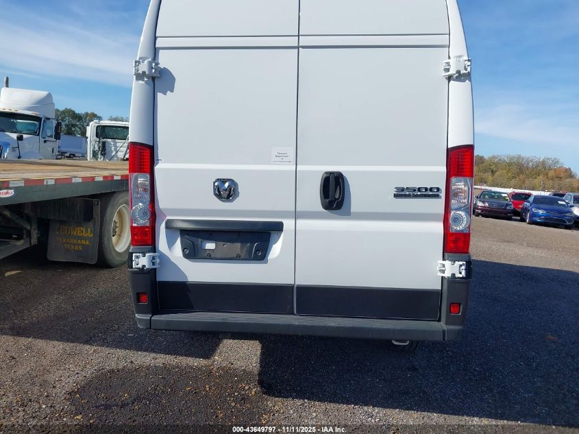 2023 Ram Promaster 3500 Cargo Van Super High Roof 159 Wb Ext VIN: 3C6MRVZG8PE587156 Lot: 43649797
