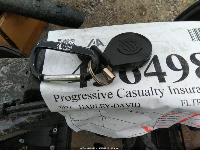2021 Harley-Davidson Fltrk VIN: 1HD1KZF19MB604318 Lot: 43649822