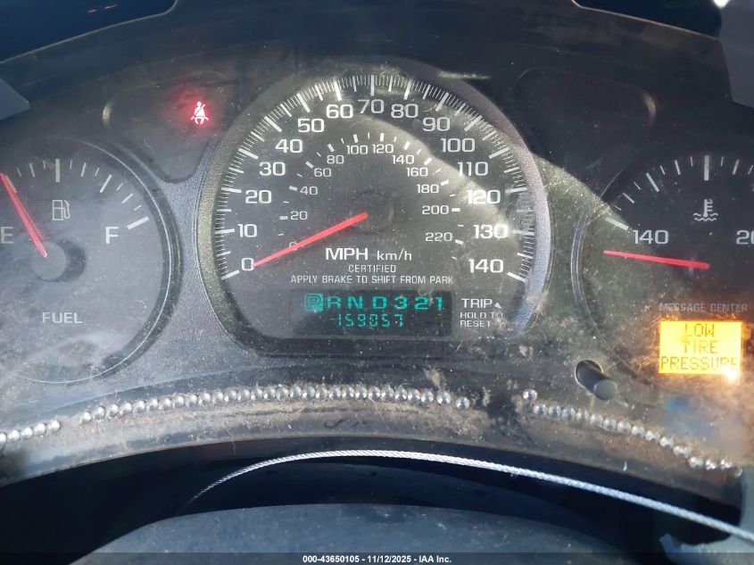 2002 Chevrolet Impala Police VIN: 2G1WF55K129327038 Lot: 43650105