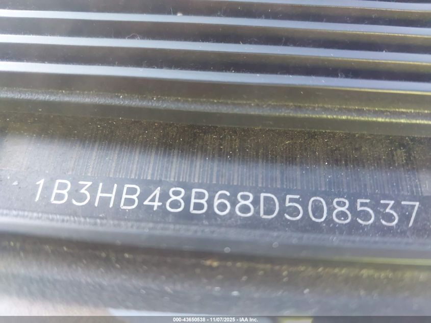 2008 Dodge Caliber Sxt VIN: 1B3HB48B68D508537 Lot: 43650538