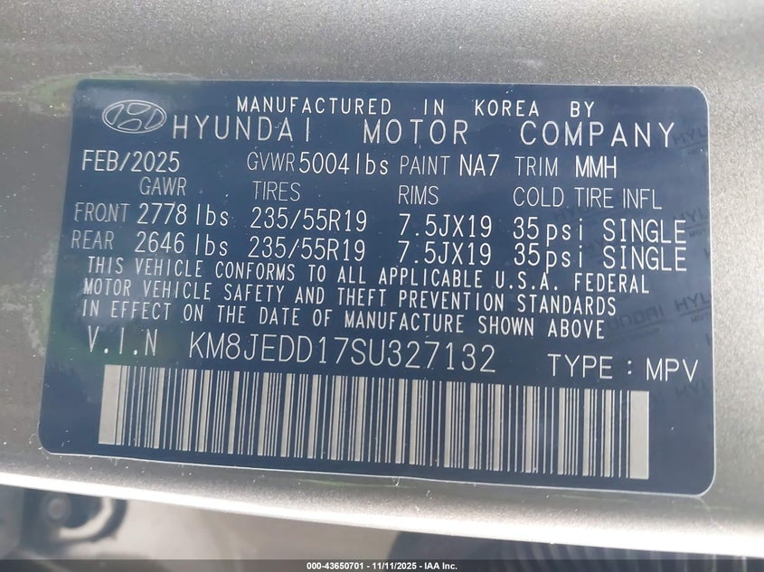 2025 HYUNDAI TUCSON HYBRID LIMITED - KM8JEDD17SU327132
