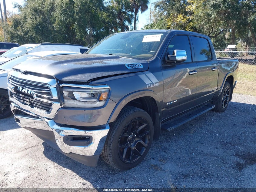 Vin: 1c6rrejt3kn557159, lot: 44145968, ram 1500 laramie  4x2 5'7 box 20192
