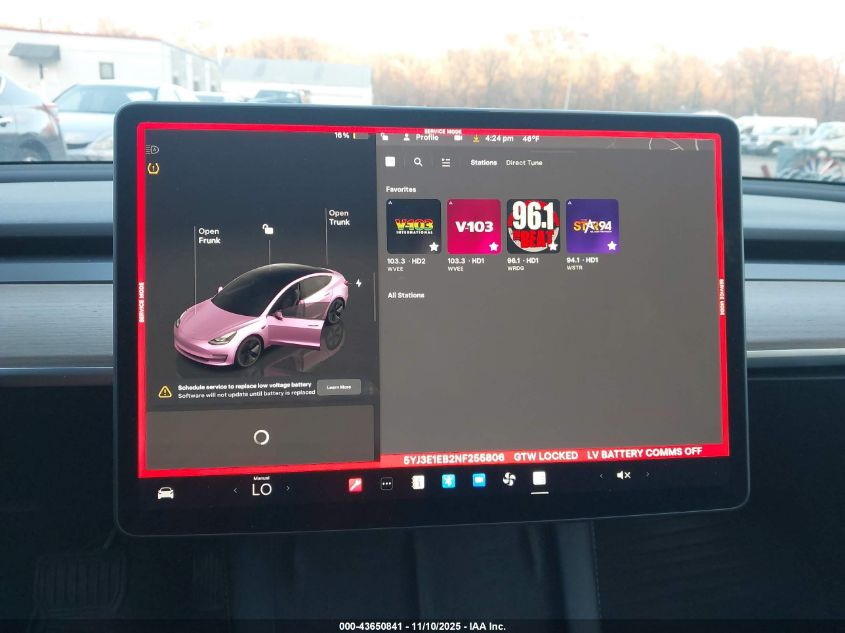 2022 Tesla Model 3 Long Range Dual Motor All-Wheel Drive VIN: 5YJ3E1EB2NF255806 Lot: 43650841