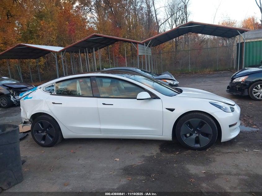 2022 Tesla Model 3 Long Range Dual Motor All-Wheel Drive VIN: 5YJ3E1EB2NF255806 Lot: 43650841