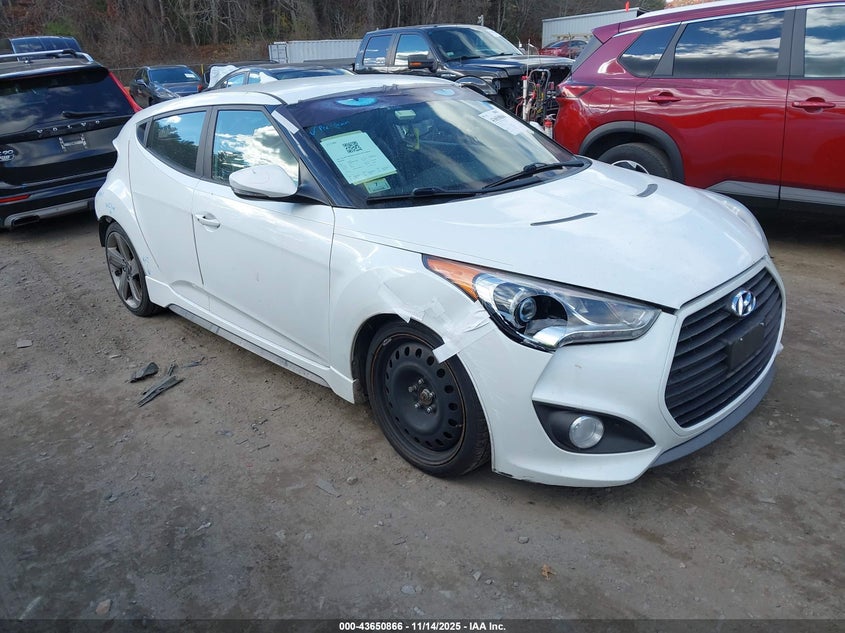 2013 HYUNDAI VELOSTER TURBO W/BLACK - KMHTC6AE6DU129081