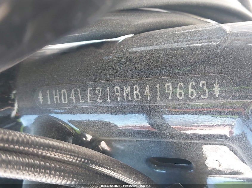 2021 Harley-Davidson Xl883 N VIN: 1HD4LE219MB419663 Lot: 43650878