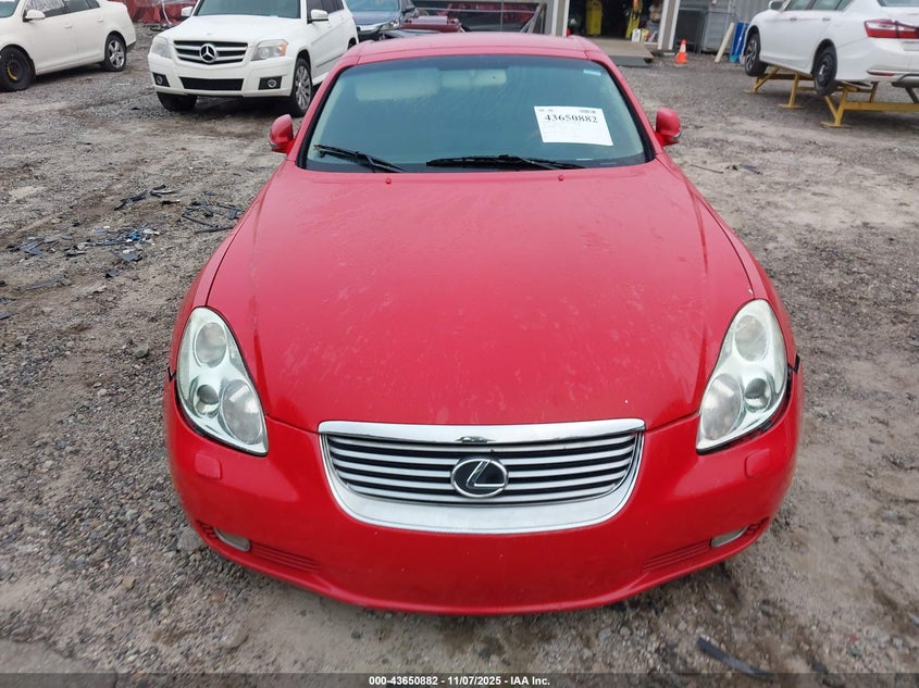 2003 Lexus Sc 430 VIN: JTHFN48Y630043564 Lot: 43650882