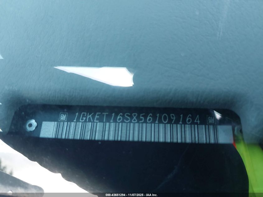 2005 GMC Envoy Xl Sle VIN: 1GKET16S856109164 Lot: 43651294