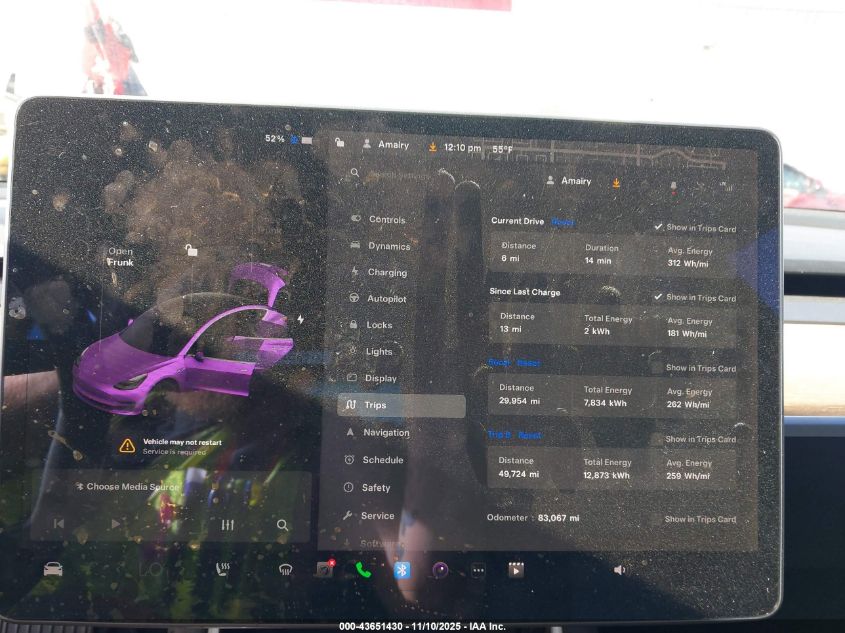 2019 Tesla Model 3 Long Range/Mid Range/Standard Range/Standard Range Plus VIN: 5YJ3E1EA9KF421242 Lot: 43651430