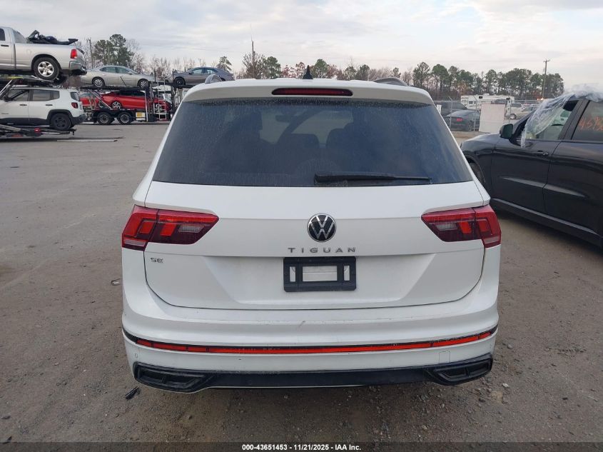 2022 Volkswagen Tiguan 2.0T Se R-Line Black VIN: 3VVCB7AX8NM115883 Lot: 43651453