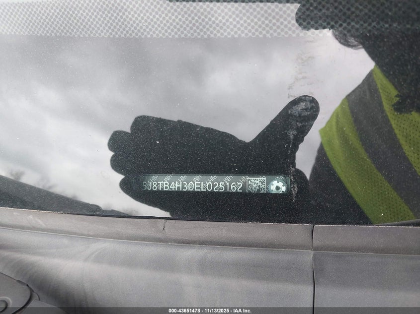 2014 Acura Rdx VIN: 5J8TB4H30EL025162 Lot: 43651478