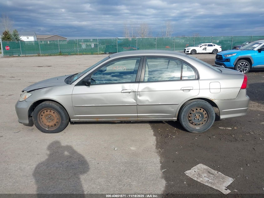2004 Honda Civic Lx VIN: 2HGES16554H639745 Lot: 43651571