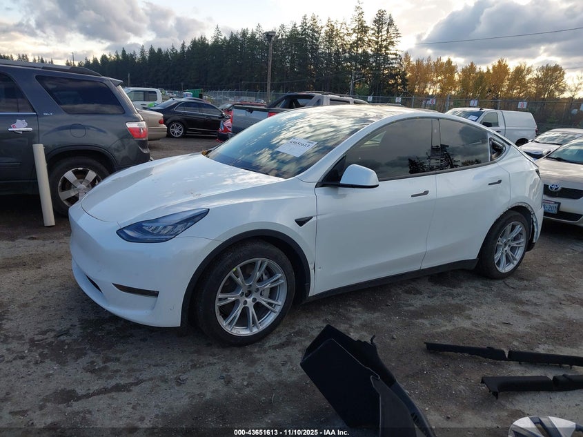 2020 Tesla Model Y Long Range Dual Motor All-Wheel Drive VIN: 5YJYGDEE4LF057835 Lot: 43651613