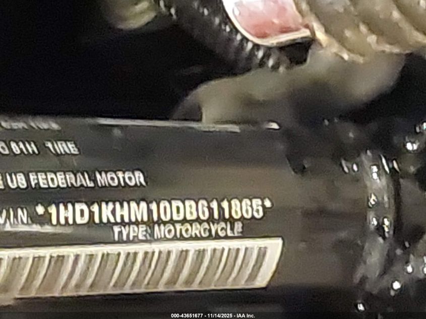 2013 Harley-Davidson Fltrx Road Glide Custom VIN: 1HD1KHM10DB611865 Lot: 43651677