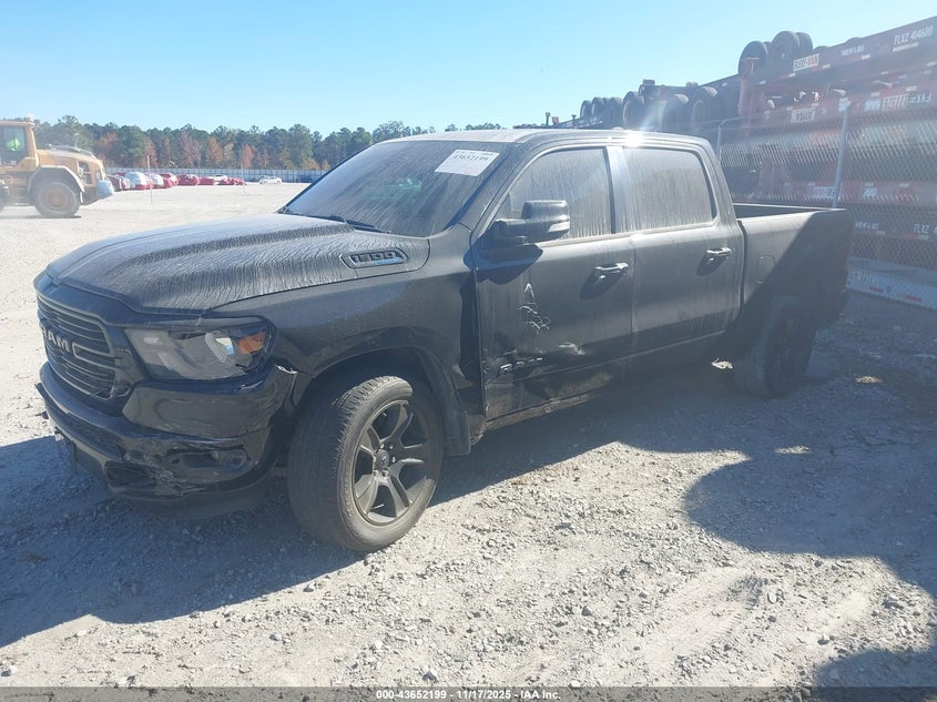 Vin: 1c6srfft9mn518224, lot: 44147411, ram 1500 big horn  4x4 5'7 box 20212