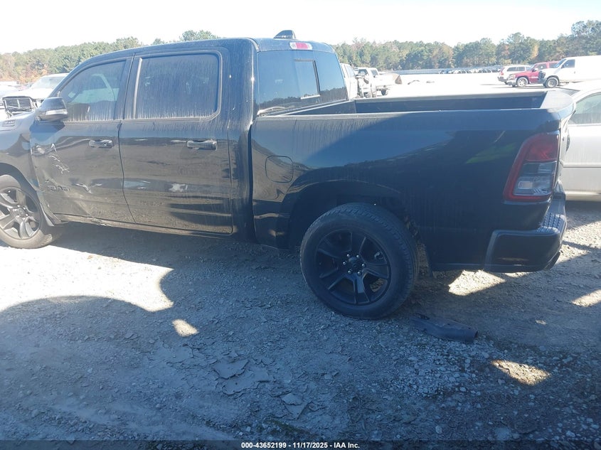 Vin: 1c6srfft9mn518224, lot: 44147411, ram 1500 big horn  4x4 5'7 box 20213