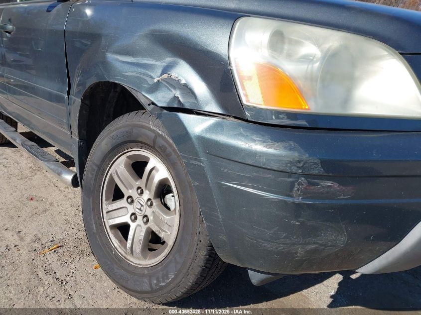 2005 Honda Pilot Ex-L VIN: 2HKYF18615H557753 Lot: 43652428